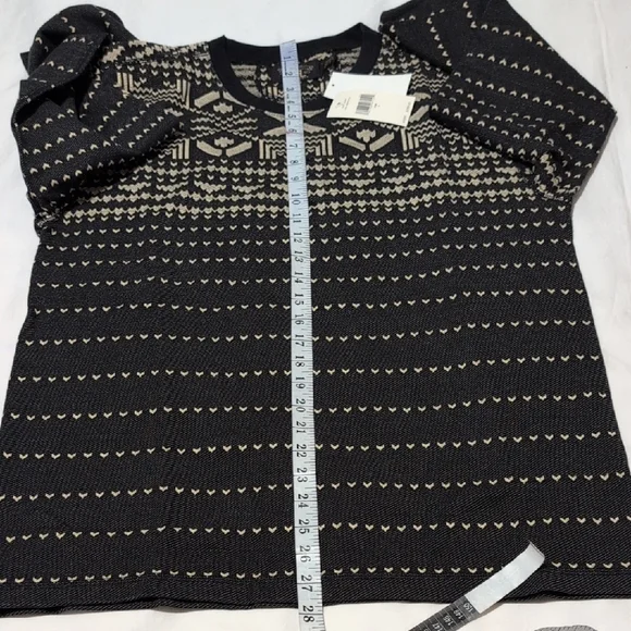 RLX Ralph Lauren Black and Cream Crewneck Sweater Nordic Design - Picture 7 of 10